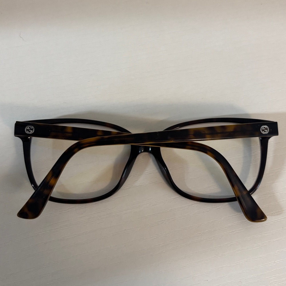 Gucci Blue Light Blocking Glasses Non Prescription Ready to Wear Tortoise Square - Picture 2 of 10